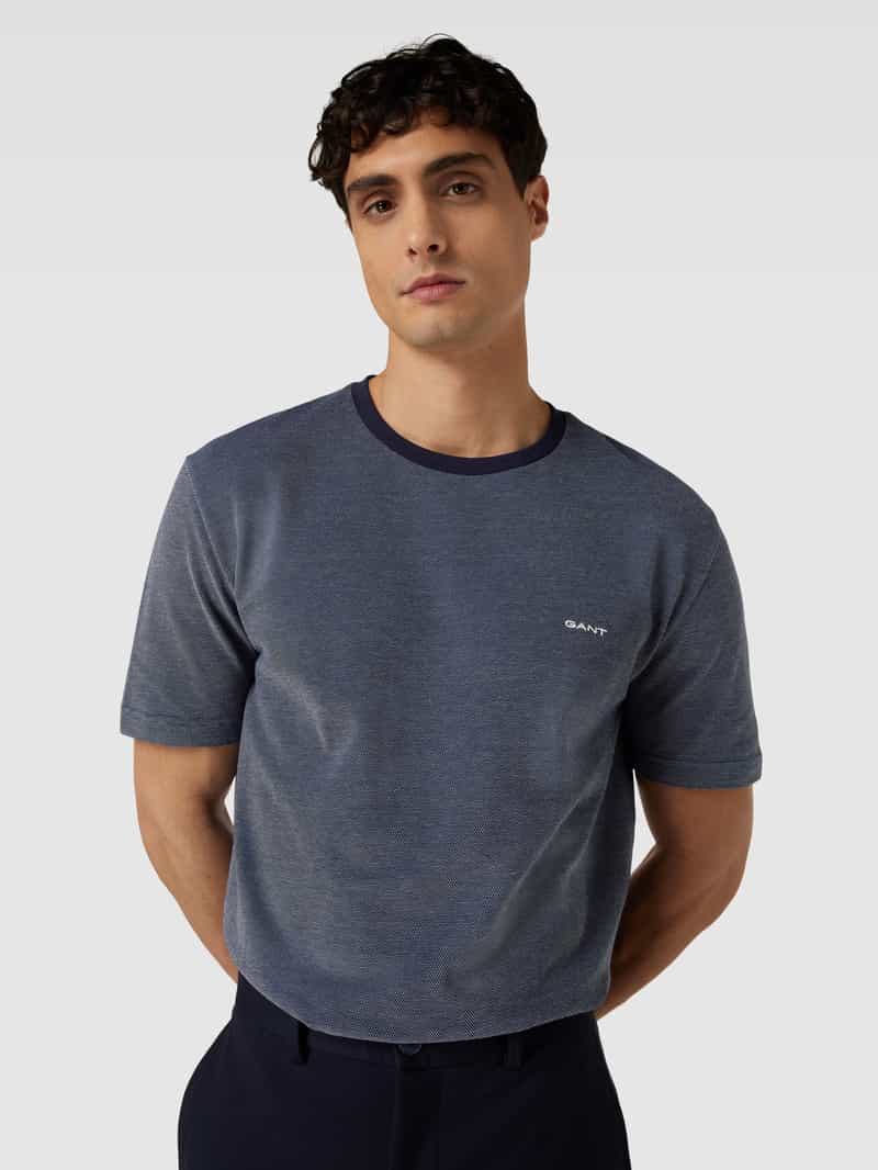 Gant T-shirt van katoen met labeldetail