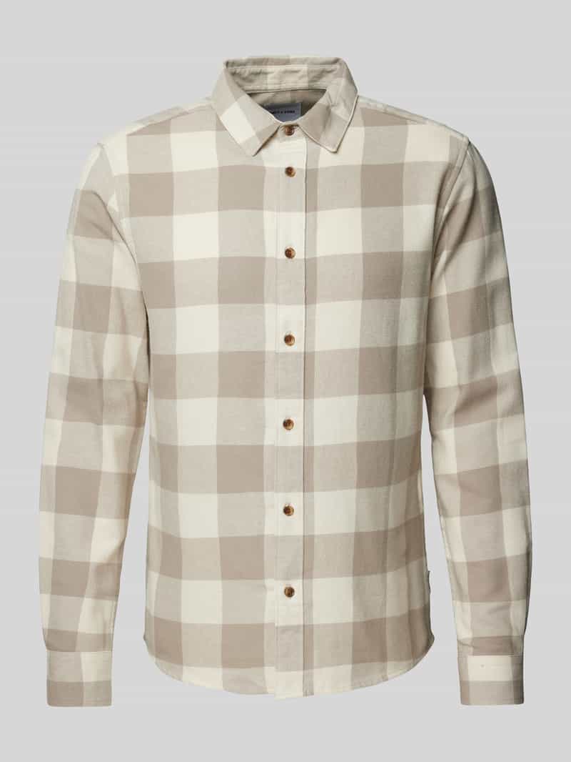 Only & Sons Regular fit vrijetijdsoverhemd met kentkraag model 'GUDMUND'