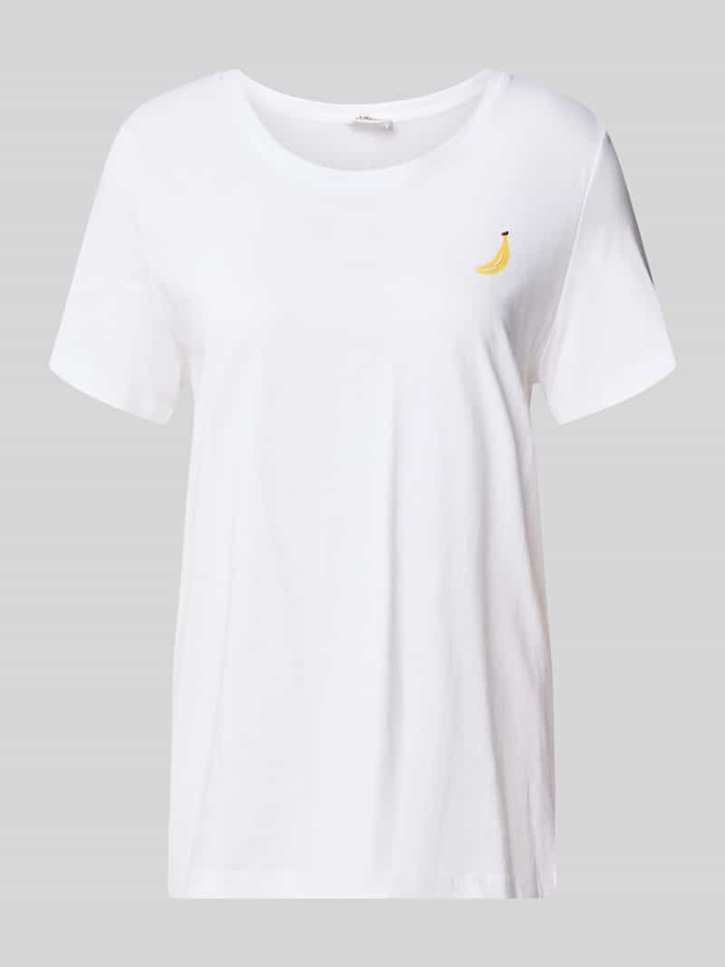 Regular fit T-shirt van puur katoen