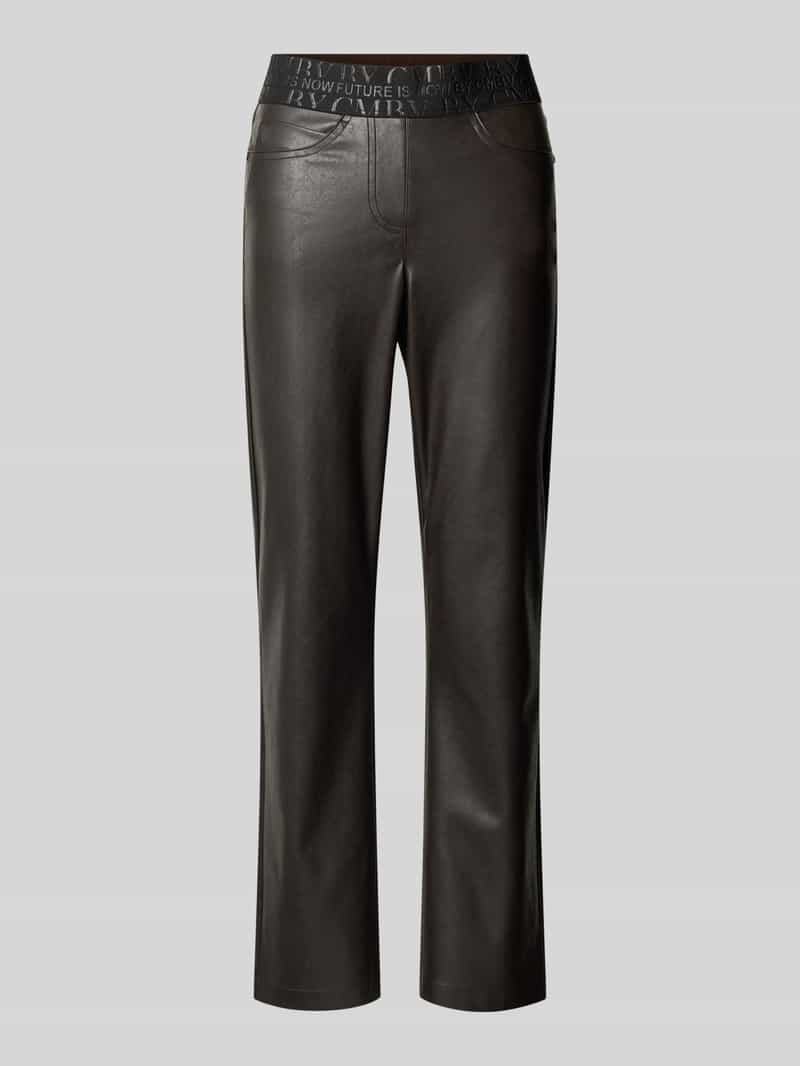 CAMBIO Bootcut broek in leerlook model 'FELICE'