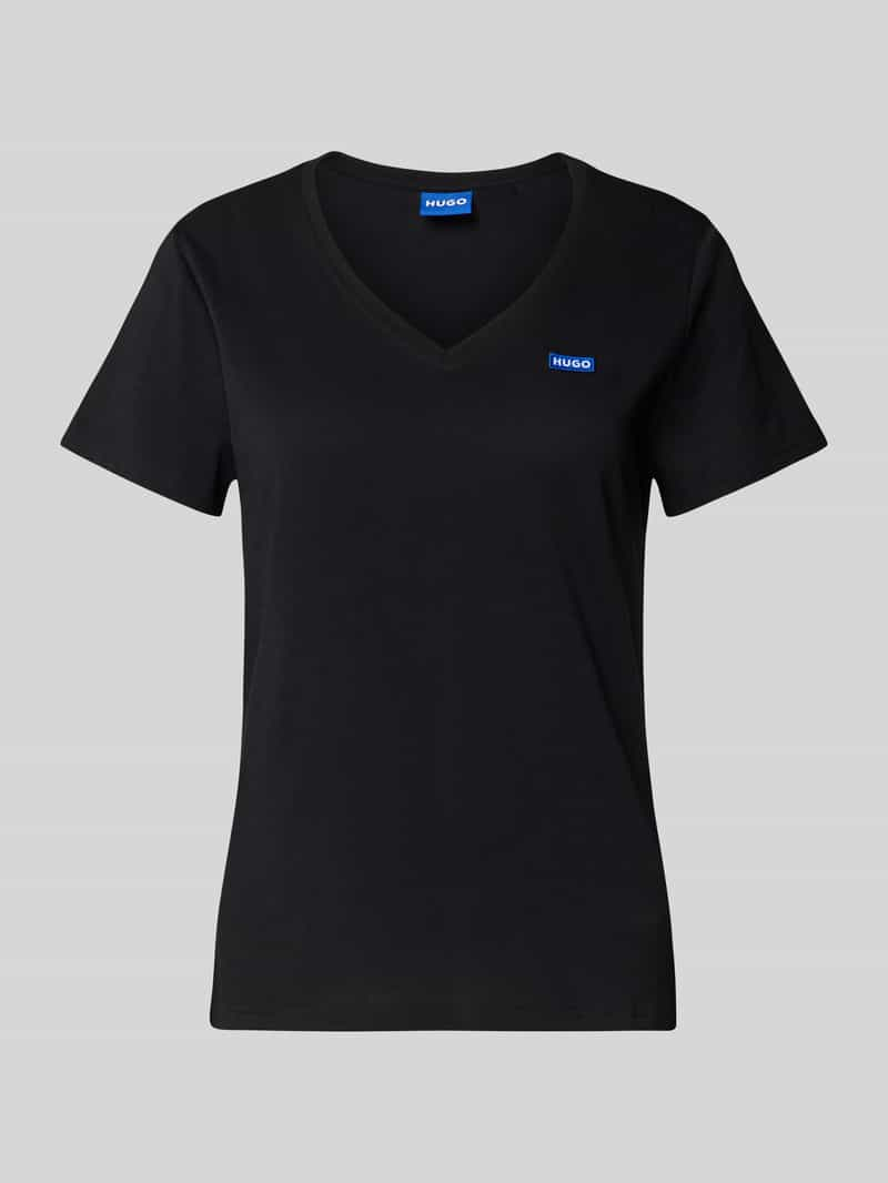 Hugo Blue NU NIEUW bij P&C*: T-shirt met labelstitching model 'Classic'