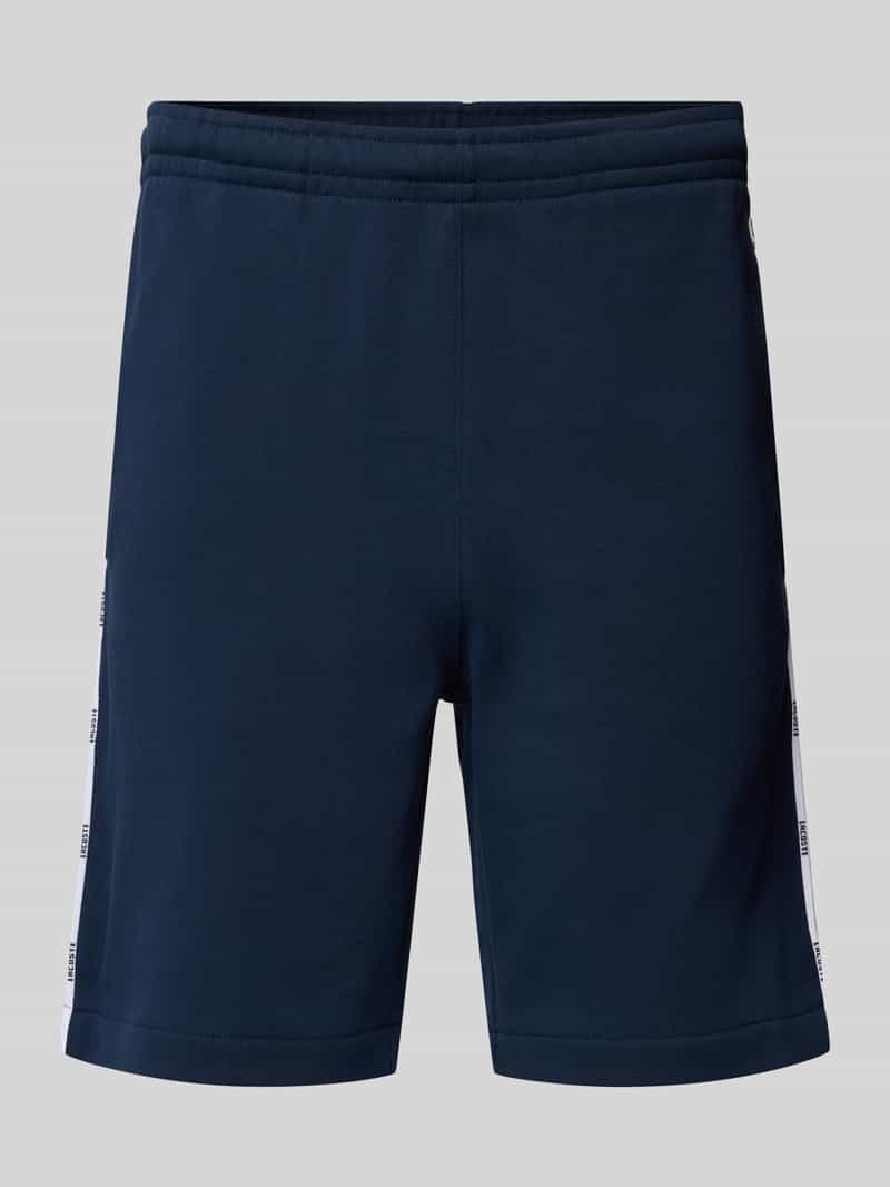 Lacoste Regular fit sweatshorts met galonstrepen
