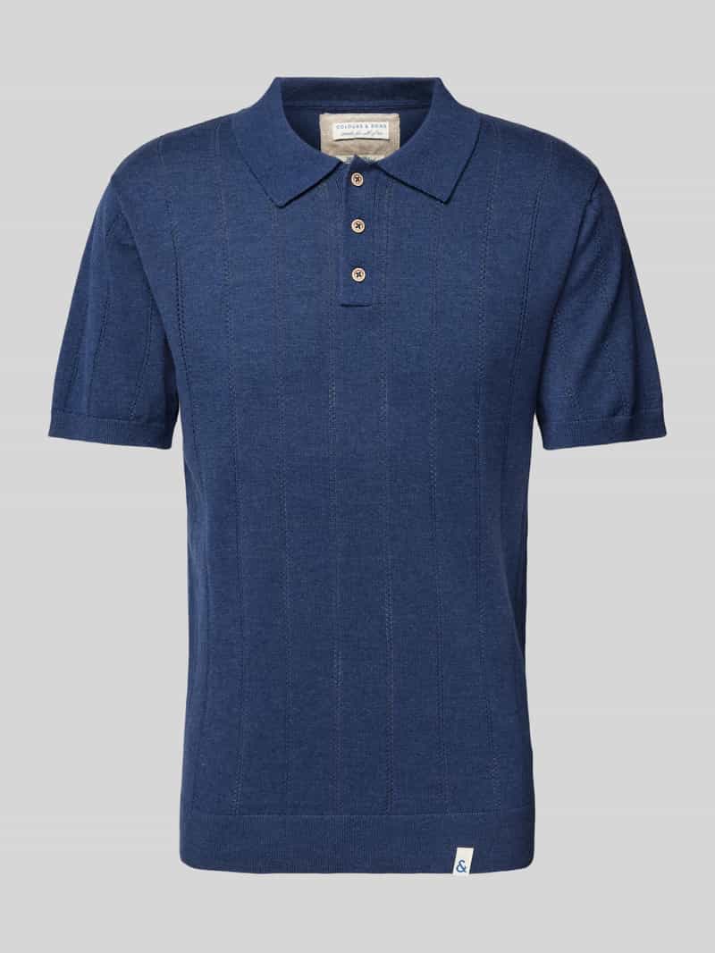 Slim fit poloshirt met labeldetail