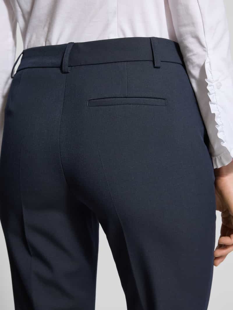 Christian Berg Woman Selection Slim fit stoffen broek met persplooien