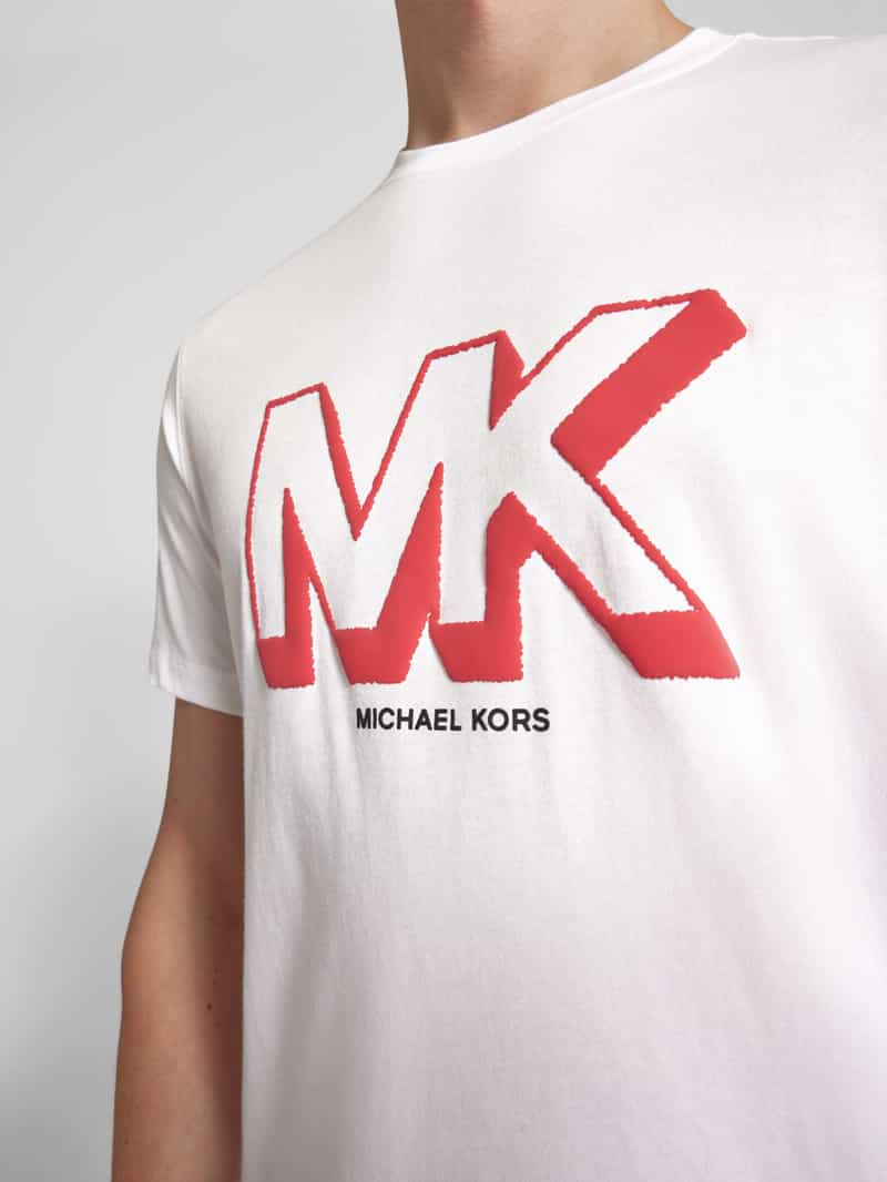 Michael Kors T-shirt met labelprint model 'SKETCH MK'