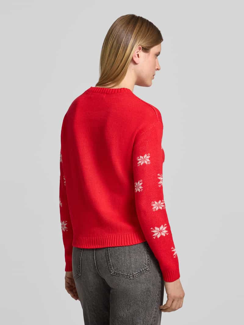 Vero Moda Regular fit pullover met pailletten-opschrift model 'VMJOLLY'