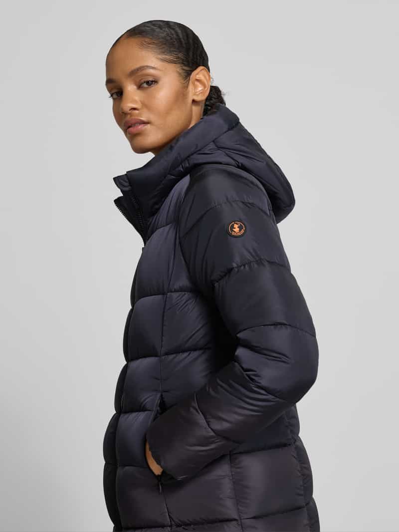 SAVE THE DUCK Gewatteerde lange jas met tweewegsritssluiting model 'Taylor'