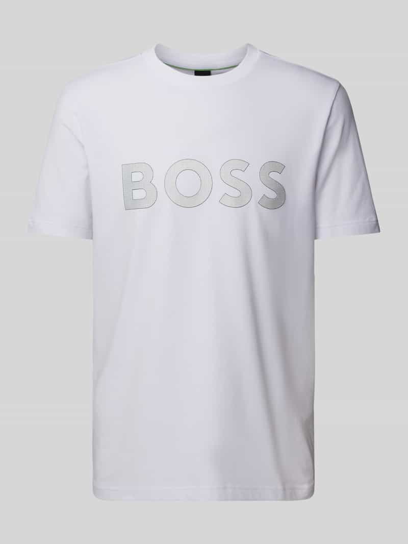 BOSS Green T-shirt met labelprint