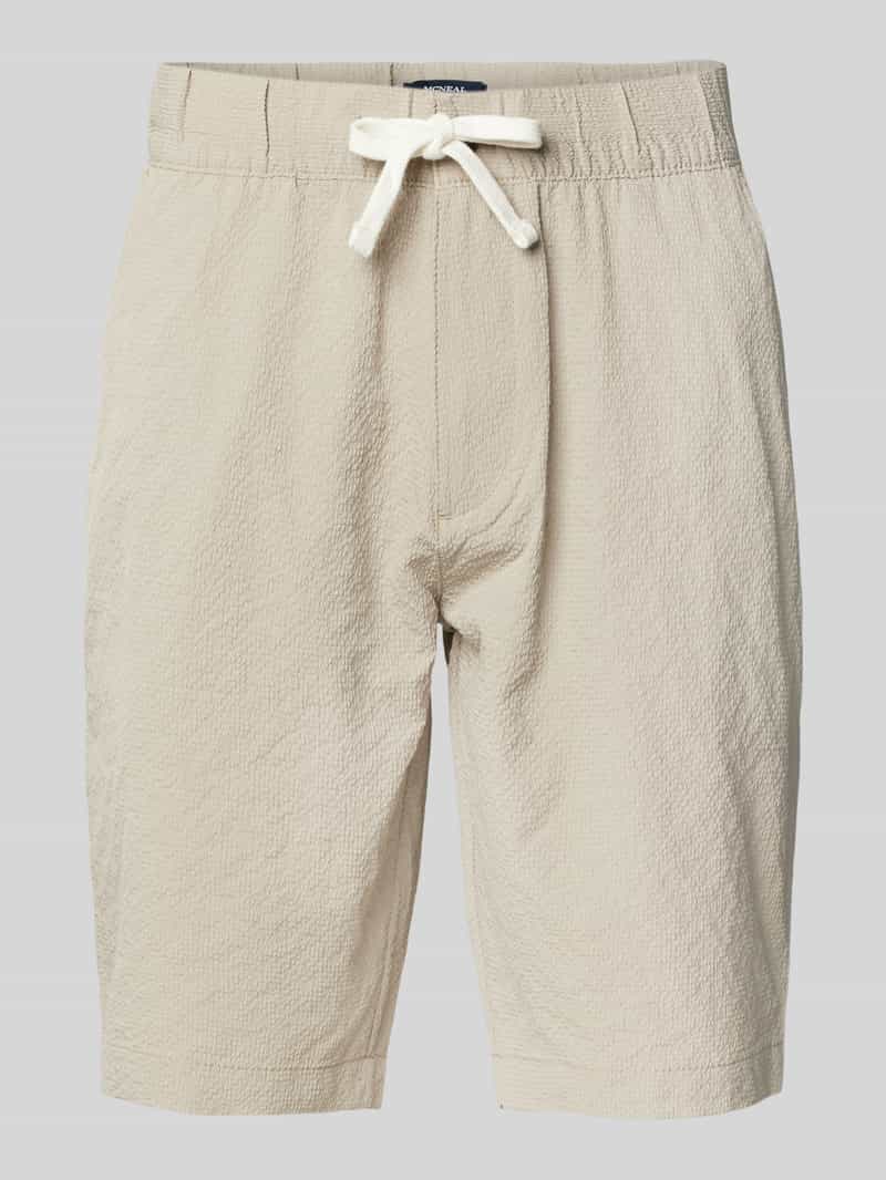MCNEAL Korte regular fit broek met structuurmotief