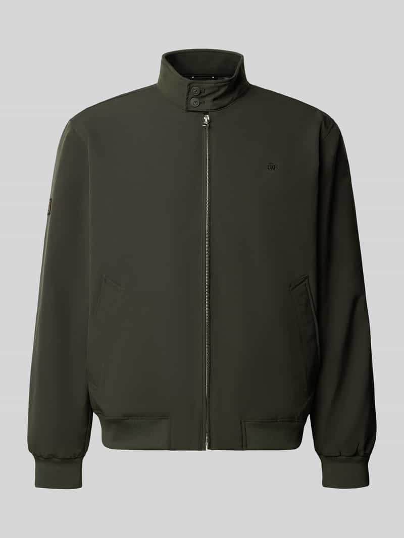 Regular fit jack met gestikt logo model 'HARRINGTON'