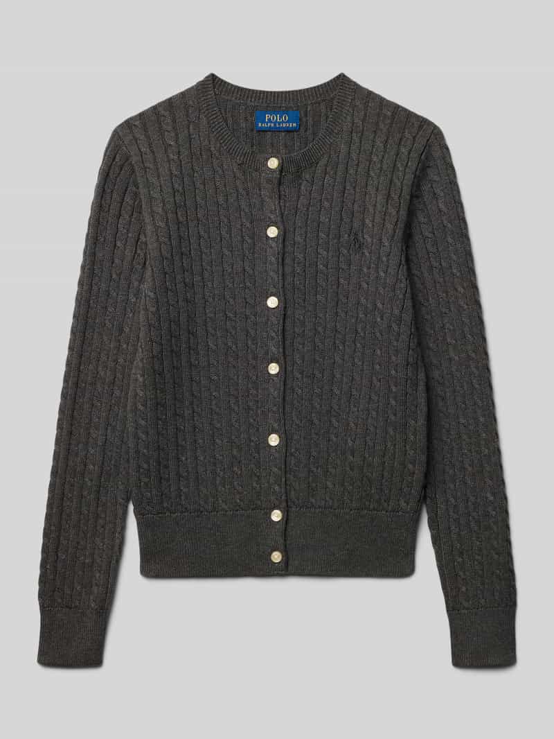 Polo Ralph Lauren Teens Gebreid jack met kabelpatroon en labelstitching