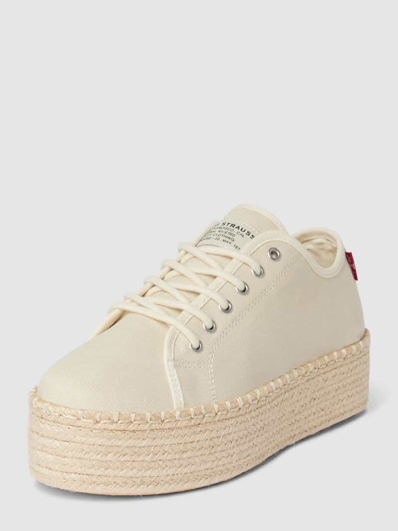 Sneakersy na platformie z detalem z logo