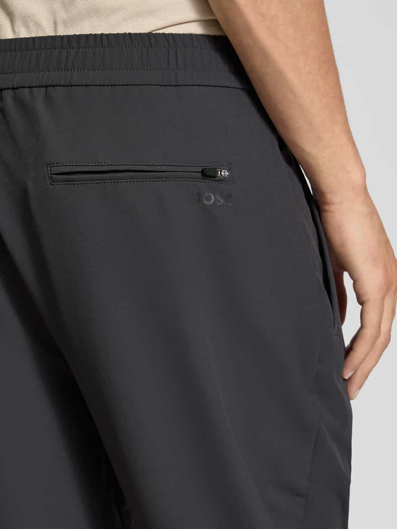 BOSS Green Relaxed fit stoffen broek met elastische band model 'T_Flex'