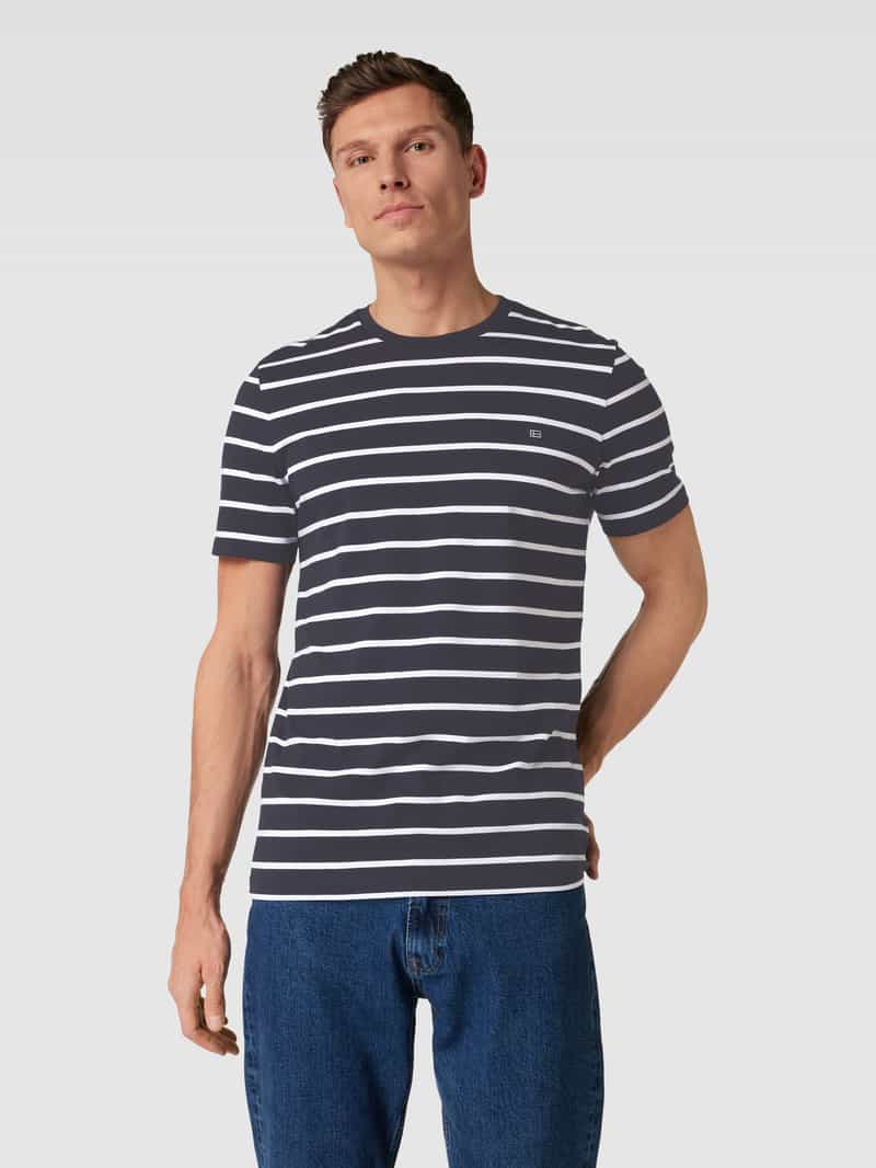 T-shirt met streepmotief Christian Berg Men