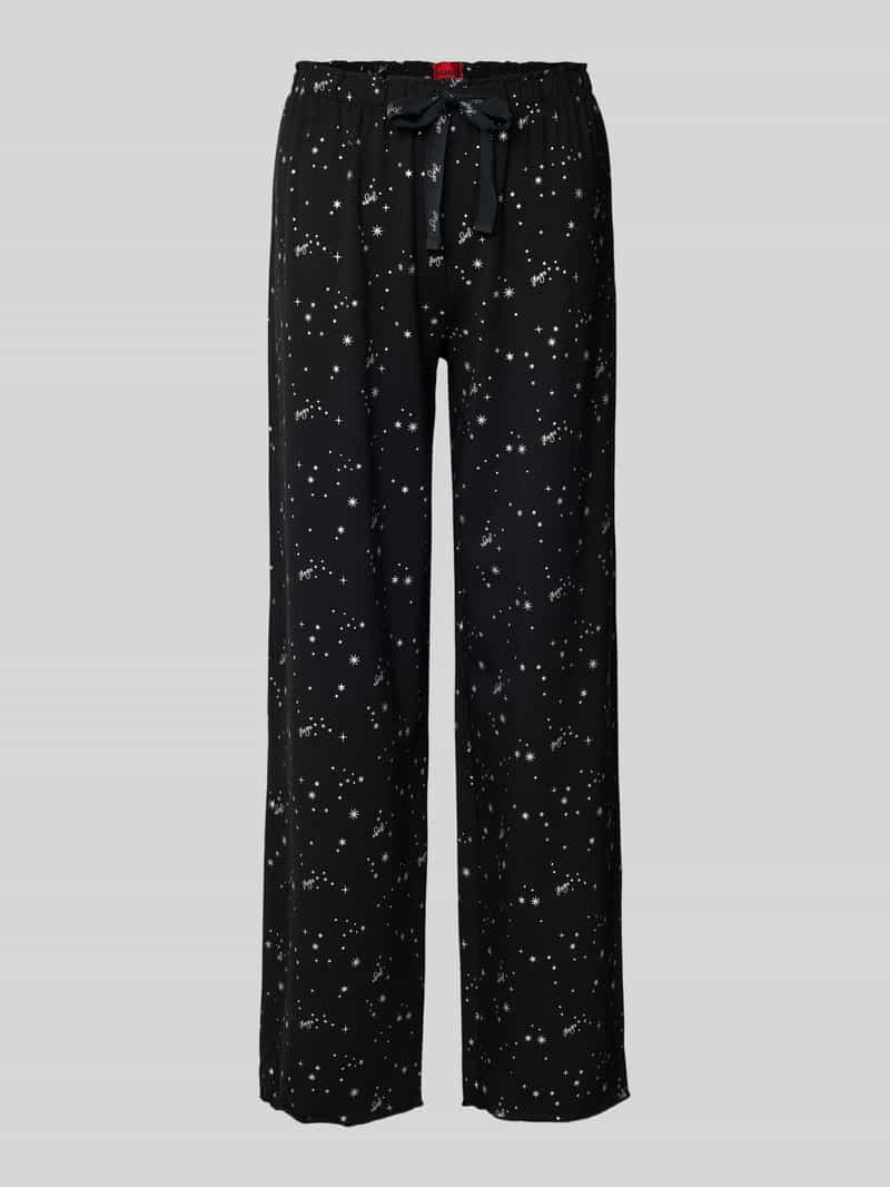 HUGO Wide leg pyjamabroek van modalmix