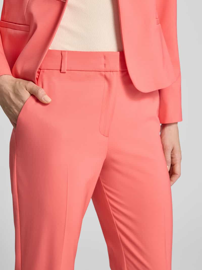 comma Tapered fit stoffen broek met persplooien