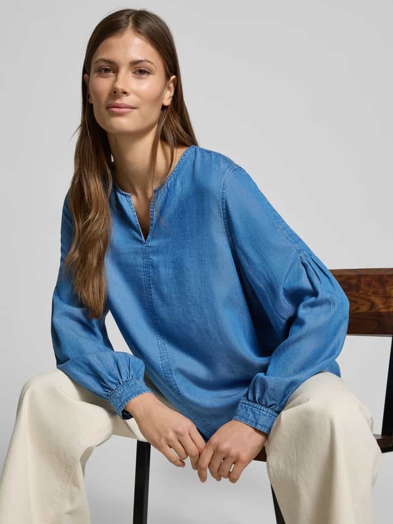 maerz muenchen Regular fit jeansblouse met tuniekkraag