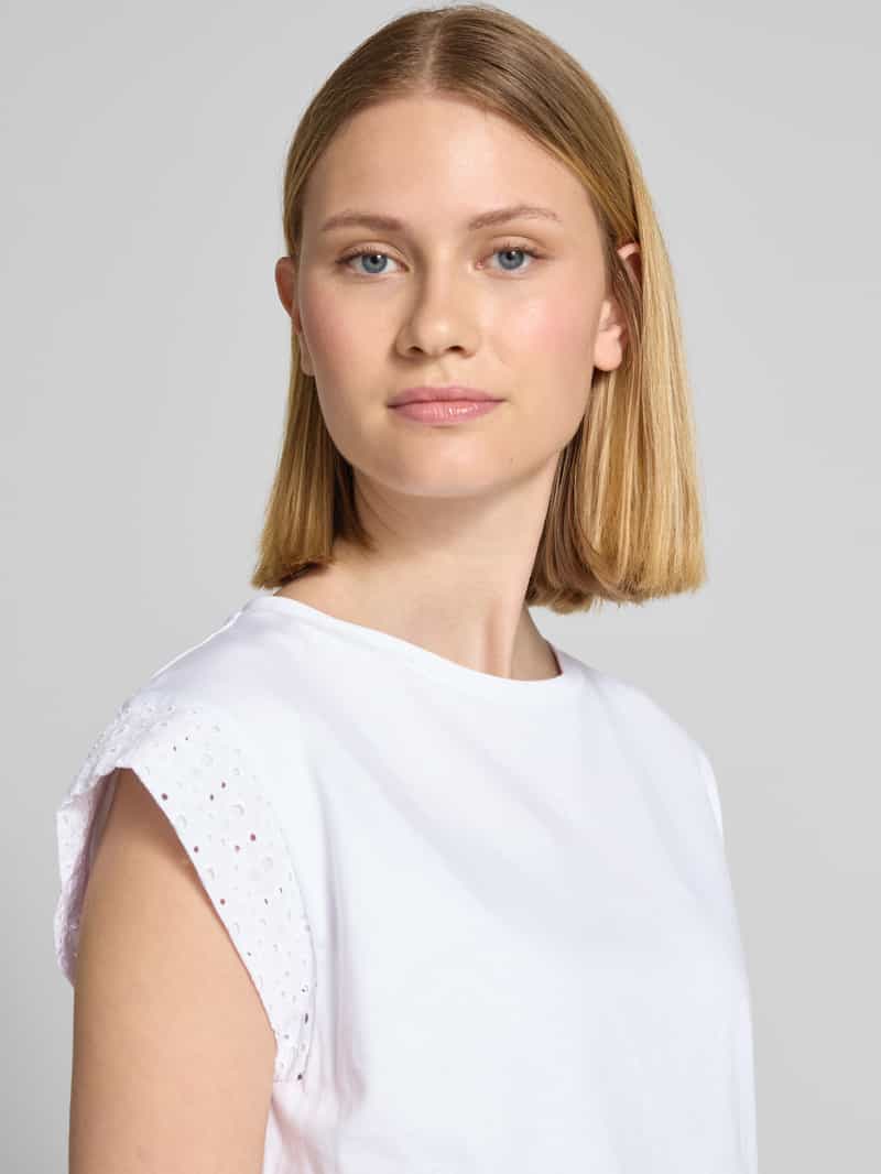Opus T-shirt met kapmouwen model 'Sallso'