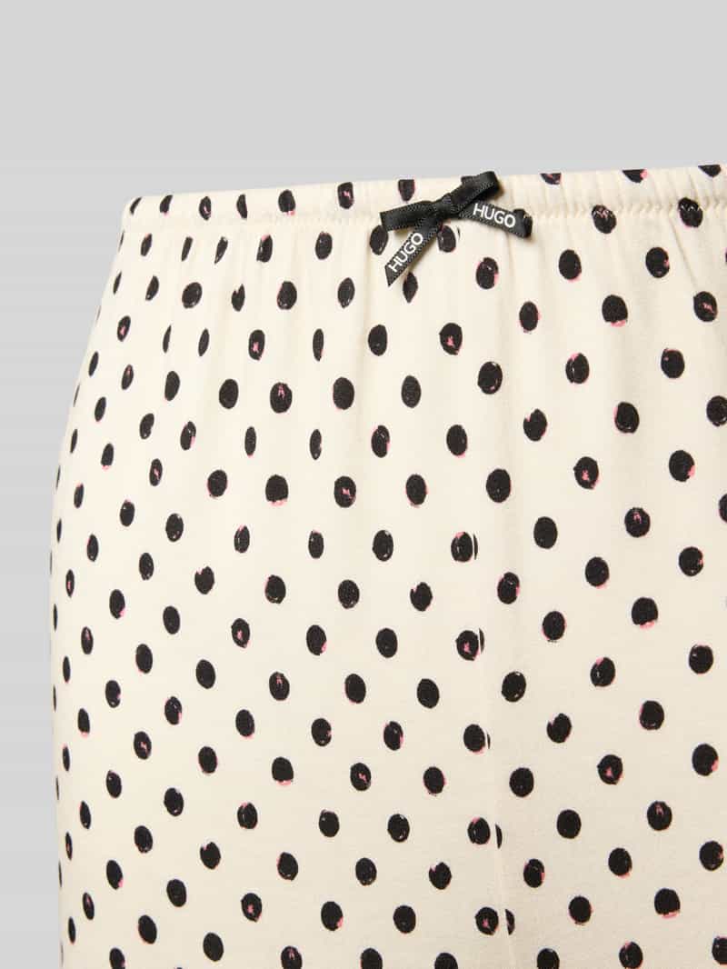 HUGO Korte pyjamabroek met elastische band model 'POLKA'
