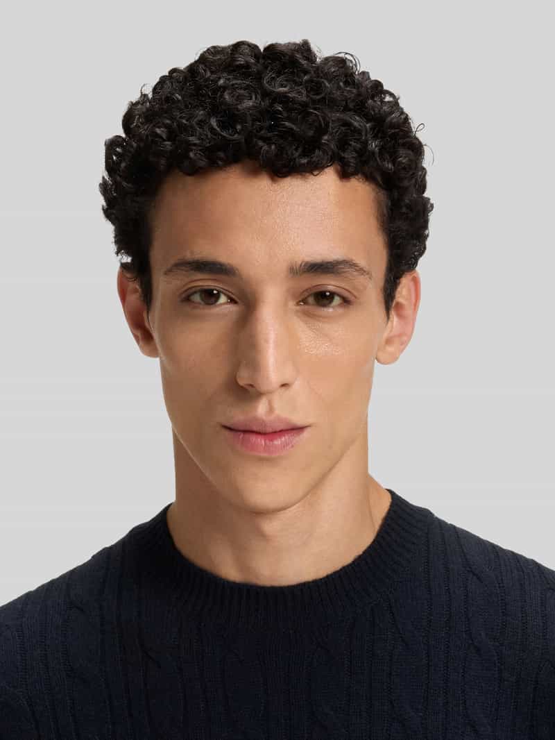 Boss Regular fit gebreide pullover van een mix van scheerwol en kasjmier model 'HETICO