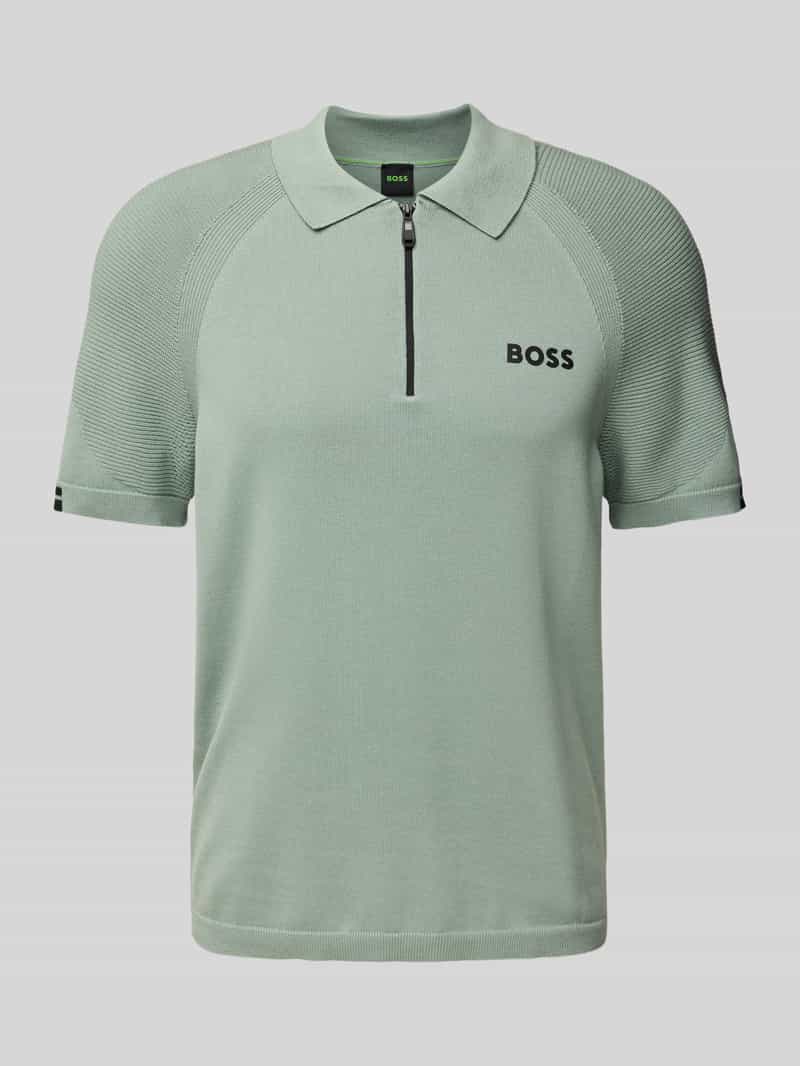 BOSS Green Slim fit poloshirt met labelopschrift model 'Perform-Max'