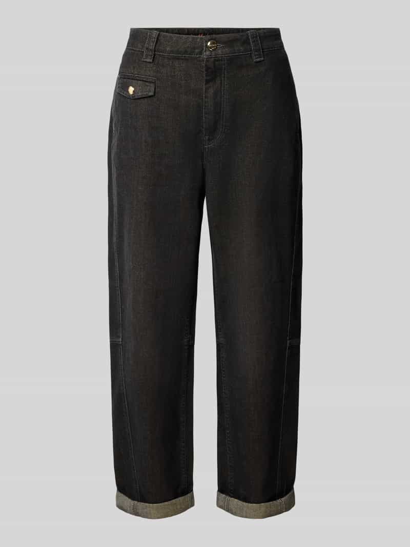 MOS MOSH Glanzende barrel fit jeans model 'Aymen'