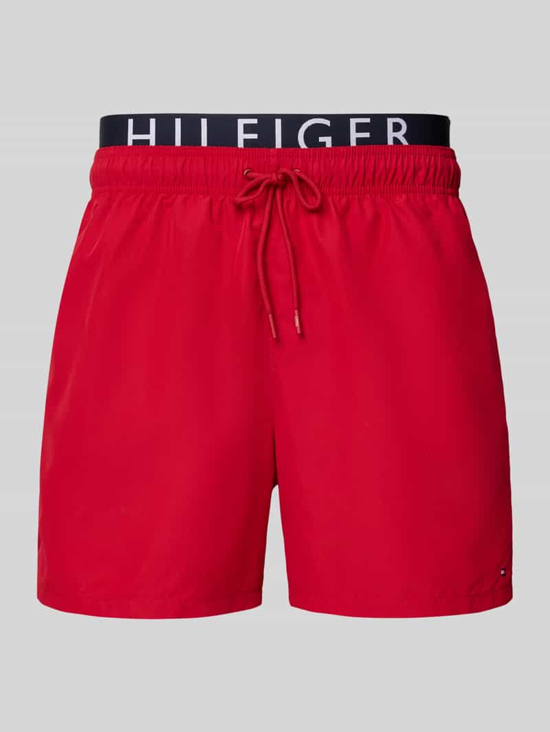 Regular fit zwembroek met label in band