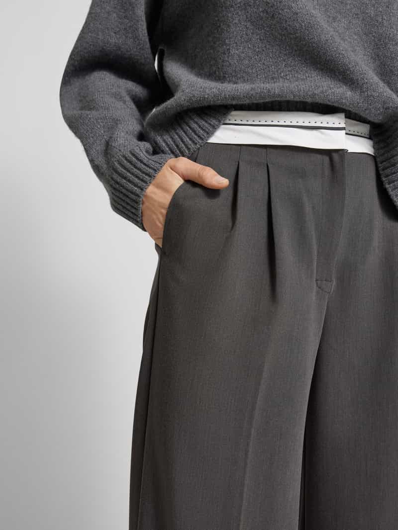 Jake*s Casual Wide leg stoffen broek met bandplooien