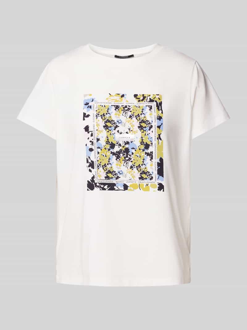 comma T-shirt met labelprint