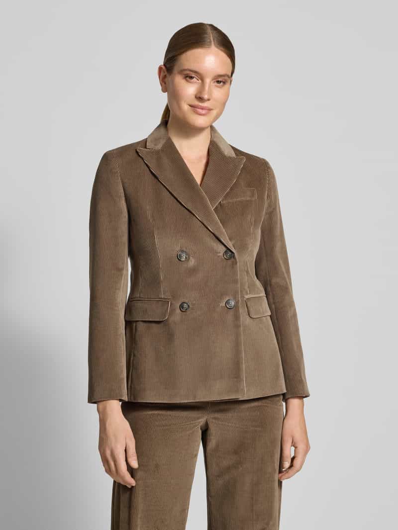 Weekend Max Mara Regular fit lange blazer met corduroystructuur