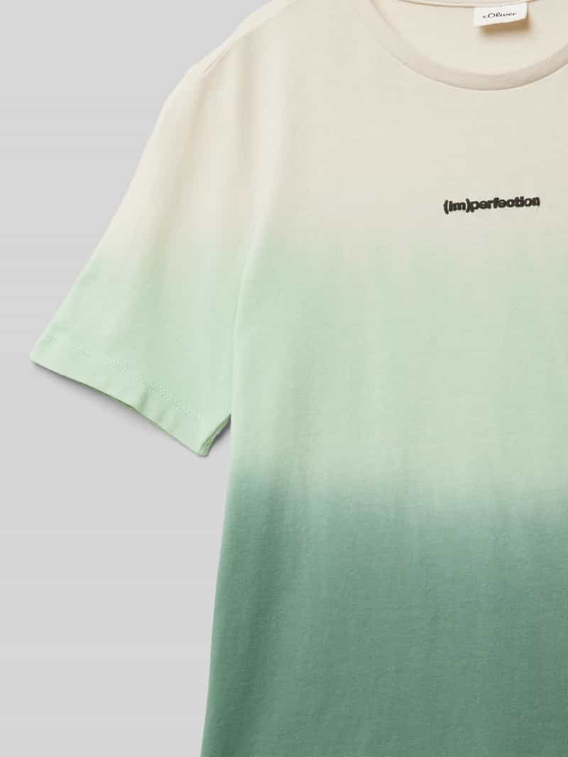 s.Oliver RED LABEL Regular fit T-shirt van puur katoen met rubberen tekstprint