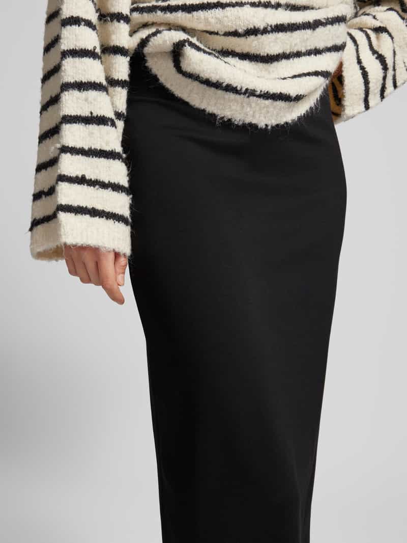 Pieces Smalle maxirok met viscose en loopsplit model 'NAYA'