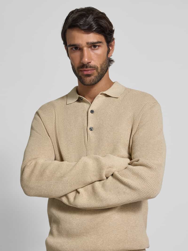 OLYMP Level Five Gebreide pullover met kentkraag