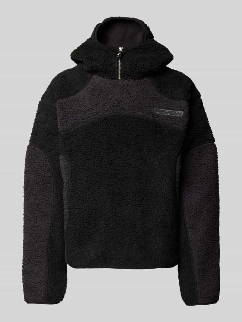 REVIEW Hoodie met korte ritssluiting