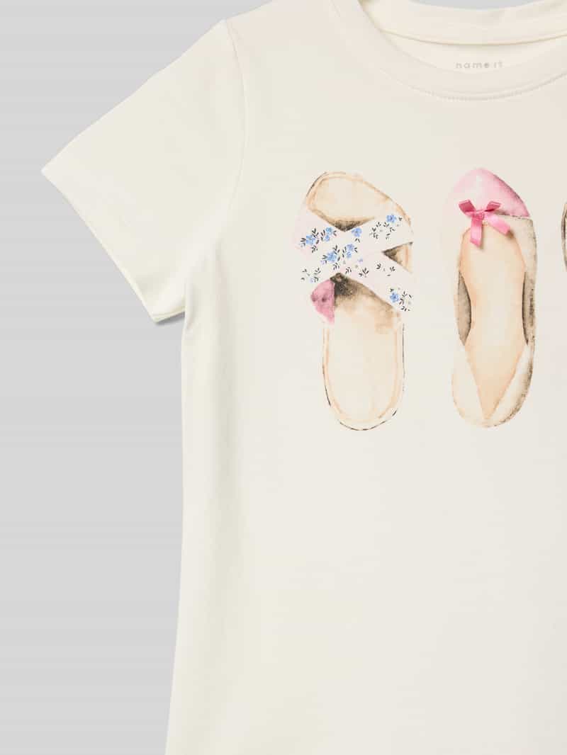 name it T-shirt met strikdetail model 'NMFDESSY'