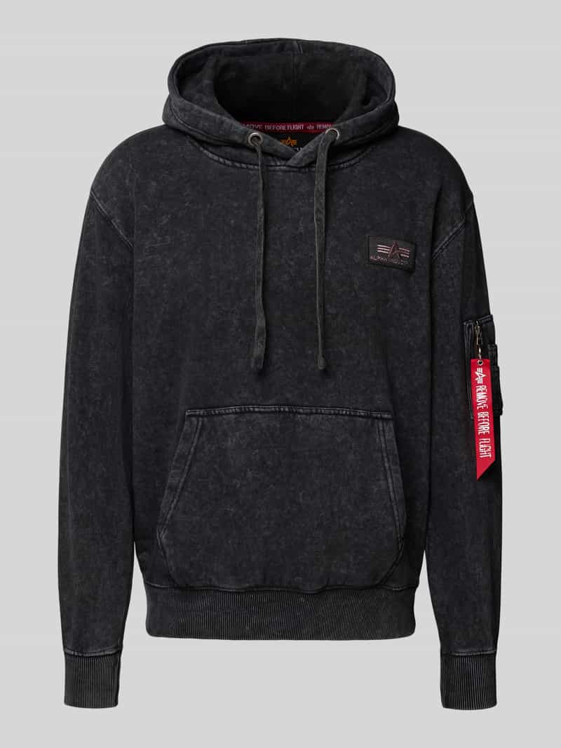 alpha industries Hoodie met ritszak op de mouw