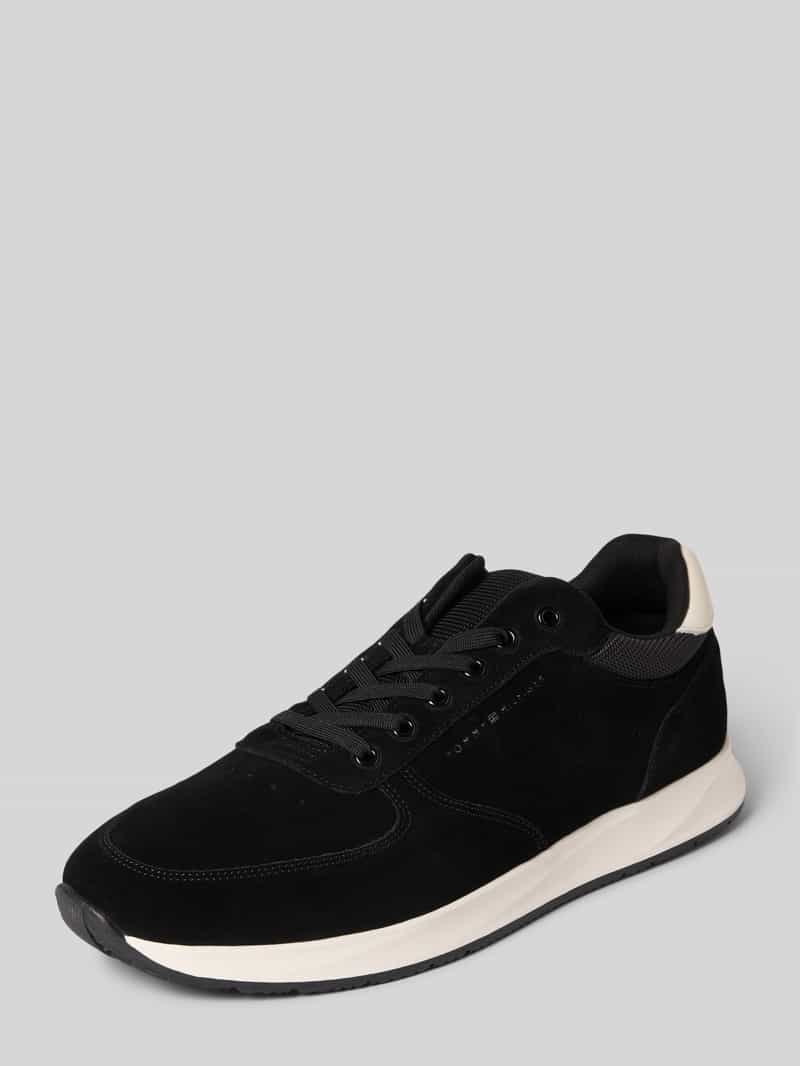 Lage sneakers van echt leer, model 'NEWPORT'