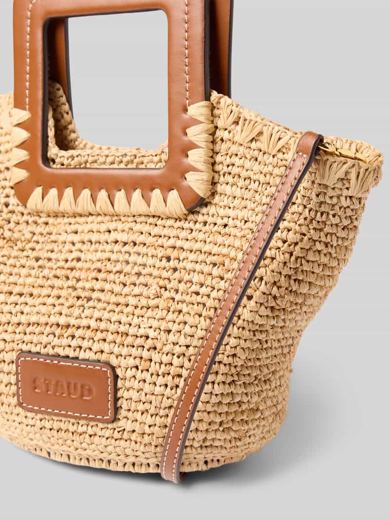 Staud Handtas met draagbanden model 'SHIRLEY RAFFIA'