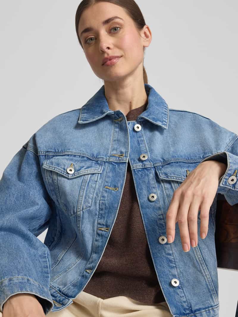 Jake*s Casual Jeansjack met klepzakken