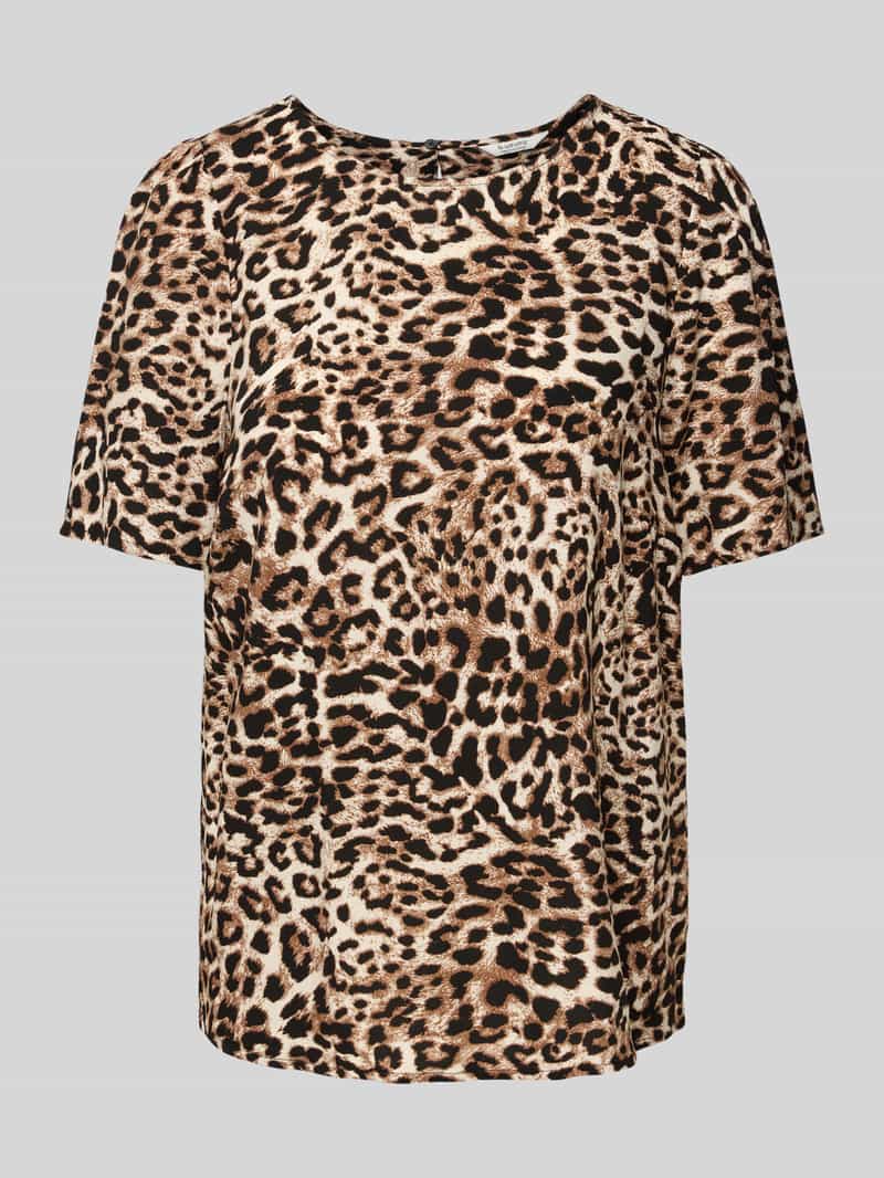 Blouseshirt van viscose met ronde hals Model 'JOELLA'