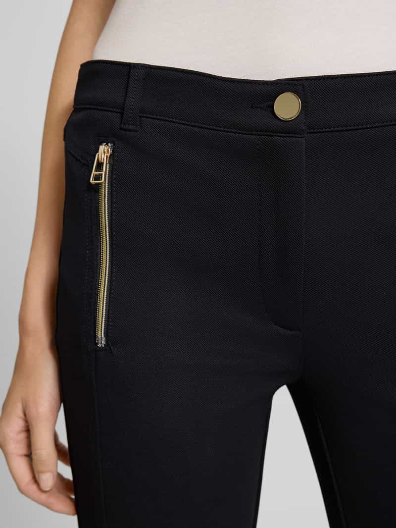 Christian Berg Woman Slim fit stoffen broek met paspelzakken