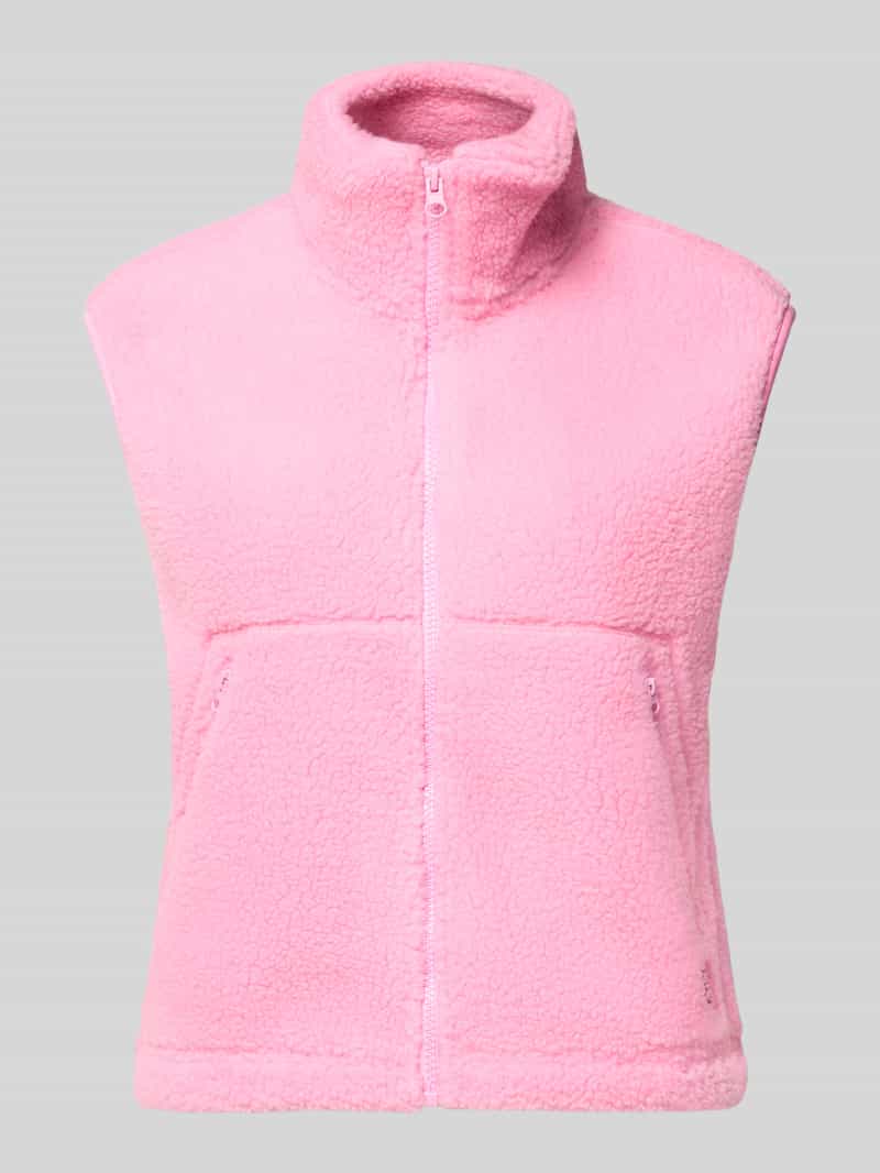 Bodywarmer van teddybont met opstaande kraag model 'MASEY'