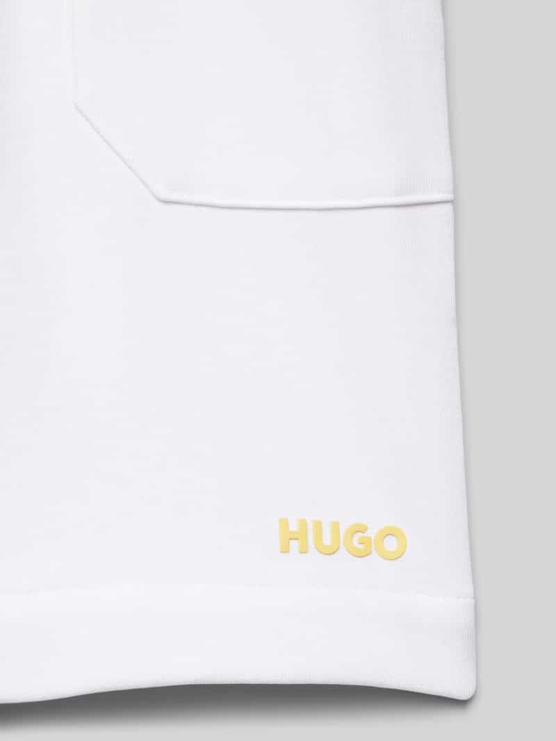 HUGO Regular fit korte broek met labelprint