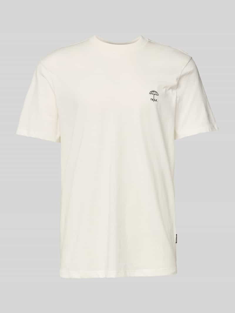 Blend T-shirt met geribde ronde hals model 'JENS'