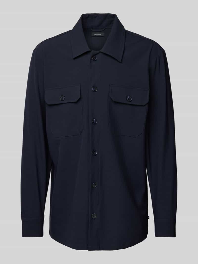 Matinique Regular fit overhemdjack met paspelzakken op de borst model 'Damo'