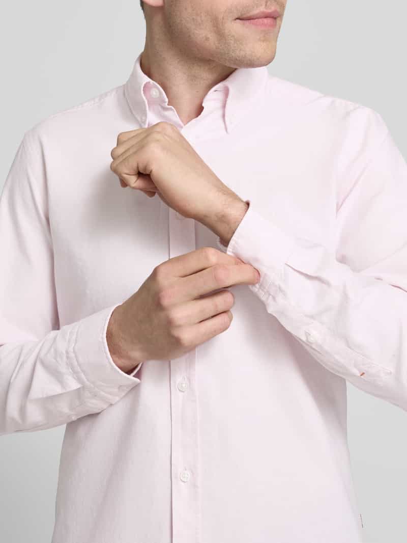 Boss Orange Regular fit vrijetijdsoverhemd met labelstitching model 'Rickert'