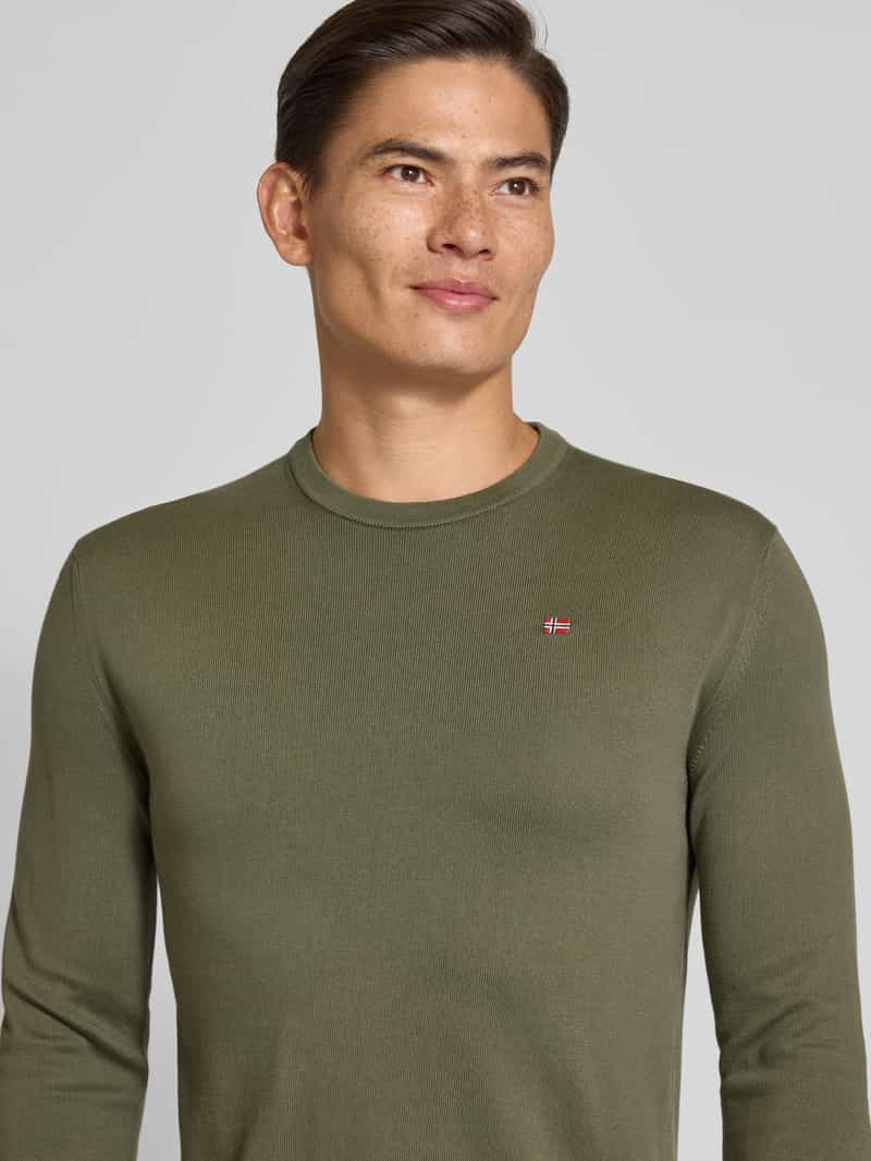 Napapijri Regular fit shirt met lange mouwen en logostitching model 'Droz'
