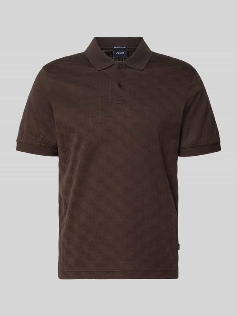 modern fit poloshirt met structuurpatroon model 'Roberto'