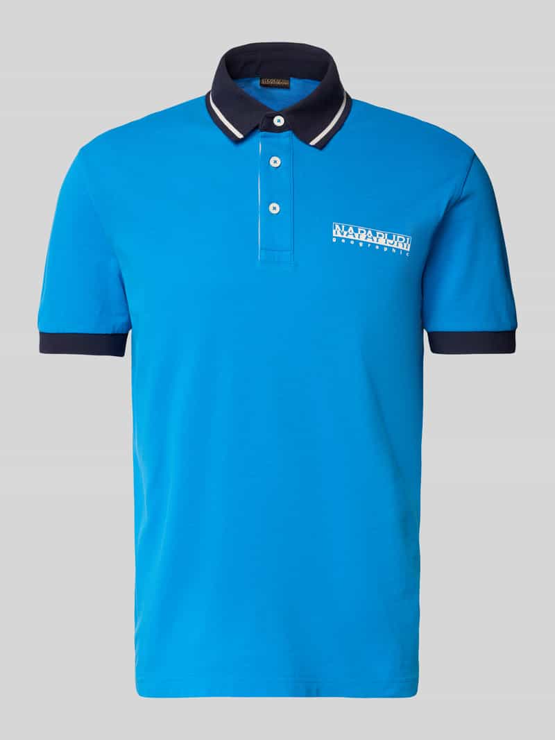 Napapijri Slim fit poloshirt met labelprint