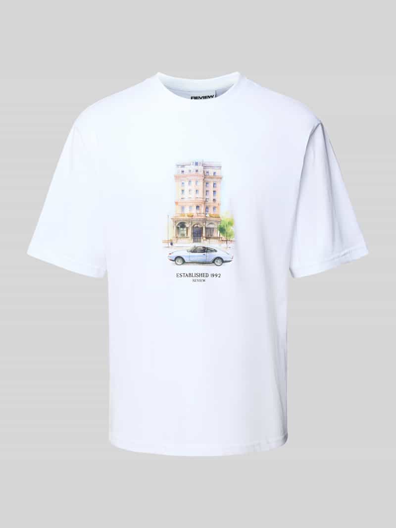 T-shirt met labelprint